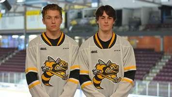 Nick Surzycia and Tyson Doucette sign with the Sarnia Sting (Submitted Photo)