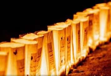 The Relay for Life luminary ceremony.  (Screenshot of a video by the Canadian Cancer Society)