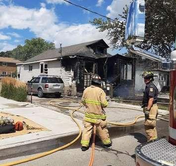 Fire on Campbell Street. August 9, 2019 Photo  courtesy of Sarnia police.