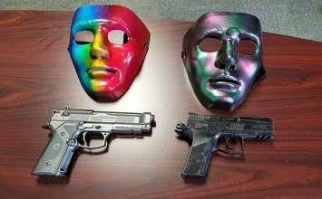 Masks and pellet guns seized by Sarnia police - Mar 23/21 (Photo courtesy of Sarnia Police Service)