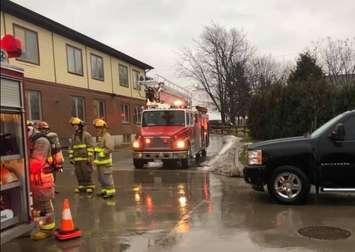 Evacuation at Fiddick's Nursing in Petrolia. February 4, 2019 Photo courtesy of Petrolia North/Enniskillen Fire Department Facebook. 