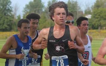 Andrew Davies at a cross country meet in Buffalo. September 19, 2018. (Photo by Fraser Caldwell, McMaster University Sport Information Officer)