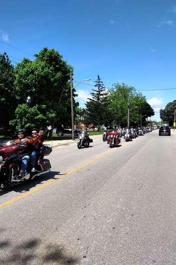 Motorcycle riders saluting frontline workers - May 30/20 (Photo courtesy of David Burrows)