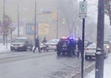 Police action in downtown Sarnia, November 20, 2014. (Submitted photo)