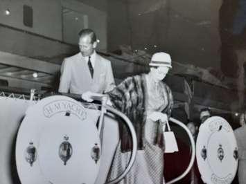 Prince Philip and Queen Elizabeth visit Sarnia. July 3, 1959. Image from Sarnia's official scrapbook, taken by the late Doug Paisley, shared by Sarnia Mayor Mike Bradley.