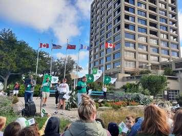 The Franco-Ontarian Flag was raised in Sarnia - Sept. 22/22 (Photo courtesy of Mayor Mike Bradley)