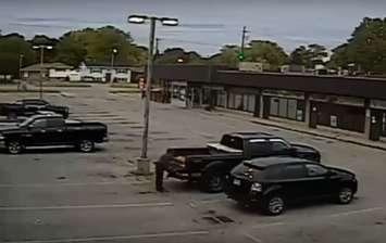 Screenshot from a surveillance video. submitted by Sarnia Police.  Sept 1, 2015. blackburnnews.com