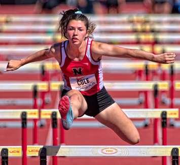 Sarnia native Jaelyn Cole competing for Northern at OFSAA from the University of Guelph. June 2019. (Photo by Bruce Smith)

2019-06-07 OFSAA - University of Guelph - Day 2 - D5