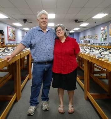 Roland & Mary Anne Peloza in their Cheeky Monkey Movie & Music Store in Sarnia.  July 2021.  (Submitted photo)