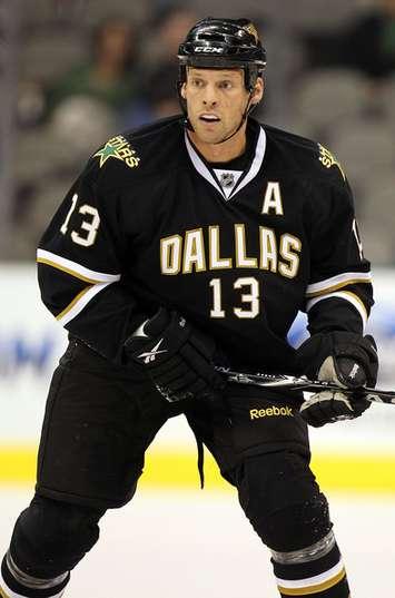 photo of Krys Barch while playing with the Dallas Stars. provided by Axis Hockey. 