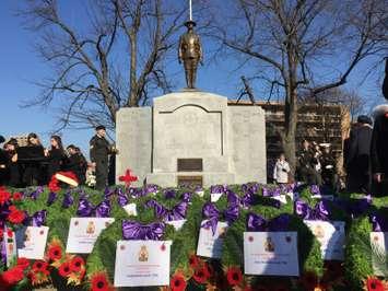 Wreaths laid at Sarnia Remembrance Day Ceremony. Blackburn News file photo.
