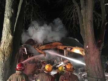 Farm house fire. (File photo courtesy of Chatham-Kent Fire Services).