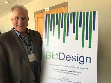 Bioindustrial Innovation Canada (BIC) Executive Director Sandy Marshall at the inaugural Canadian BioDesign Conference in Sarnia. September 12, 2018 Photo by Melanie Irwin