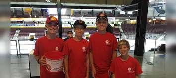 United Way volunteers at the Sarnia Sting game. August 2018. (Photo by United Way of Sarnia-Lambton)