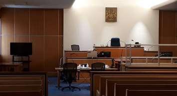 A courtroom at the Sarnia courthouse. (BlackburnNews file photo)