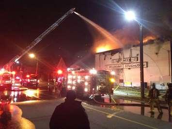 Fire at Playfair Music Complex on Mitton St. April 6, 2015 Photo courtesy of Brian White