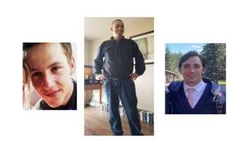 Sarnia police photos of three missing men. (Left to right) Trevor Chaput, Trevor Morley-Wood, Dustin Ireson. Submitted photos. December 2022.