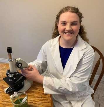 Annabelle Rayson was awarded Best in Fair project at the 2021 Lambton County Science Fair. April 2021. (Photo provided by LCSF)
