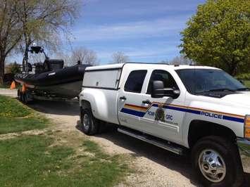 RCMP Truck & Boat (BlackburnNews.com file photo)