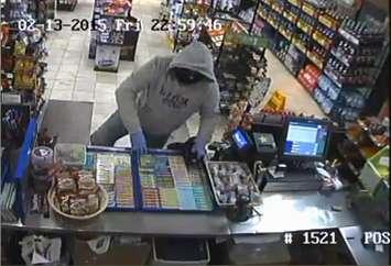 Suspect in February 13 Robbery. Photo submitted by Sarnia Police Service