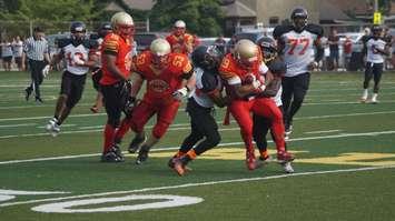 Sarnia Imperials take on GTA in the NFC Championship game. August 20, 2016 (photo by Jake Jeffrey blackburnnews.com)