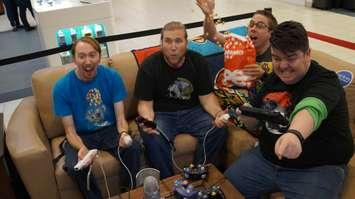 Four local gamers are playing video games for 24h at Lambton Mall in support of Noelle's Gift. November 27, 2015. (BlackburnNews.com Photo by Briana Carnegie)