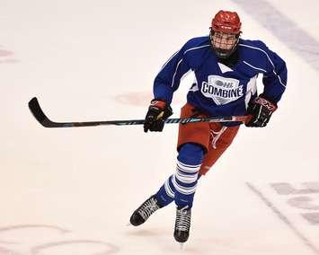Grayson Ladd of the Chatham-Kent Cyclones at the 2017 OHL Combine in Oshawa, ON on April 2, 2017. Photo by Aaron Bell/OHL Images