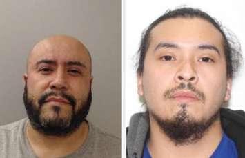 (From left to right) Jason Garcia, 43, and Felix Funes-Vasquez, 32, from the Greater Toronto Area.  (Photos provided by Sarnia Police Service)