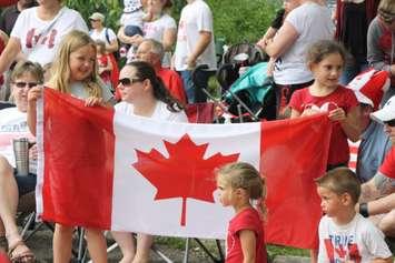 Canadians celebrate Canada Day. (BlackburnNews.com photo by Dave Dentinger)