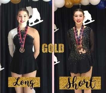 Makayla Hachey wins a pair of figure skating gold medals in LaSalle - Feb 2/20 (Submitted Photo)