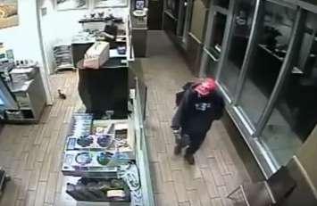 A suspect wanted in the theft of poppy boxes in Sarnia Nov 6-15 (Photo From Sarnia Police)