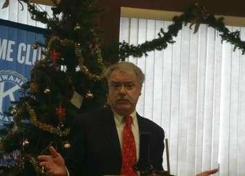 Mayor Mike Bradley delivers his 'state of the city' address to Golden 'K' Kiwanis Club Jan. 2, 2018 (BlackburnNews.com photo by Stephanie Chaves)