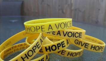 Suicide Prevention Day Bracelets (Photo courtesy of https://sarnialambtonsuicideprevention.com)