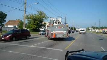 Crash at Confederation and Murphy Rd. Sarnia Police Services photo via Twitter.
