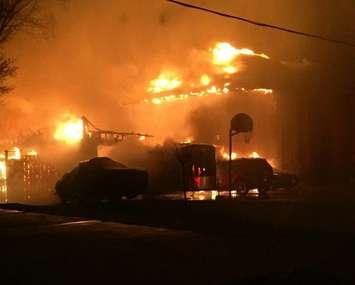 Camlachie House Fire April 19, 2017. Photo submitted by Lambton OPP.