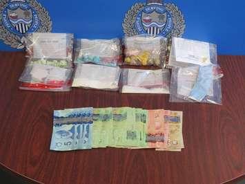 Drugs and cash seized from the 1600 block of London Line - June 10/21 (Photo courtesy of Sarnia Police Service)