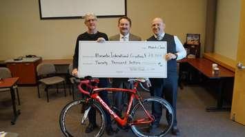 The Bluewater International Granfondo event was announced at Tourism Sarnia-Lambton on Venetian Blvd March 4, 2016.  NGL Supply Co. Ltd. is the title sponsor of the event. (BlackburnNews.com Photo by Briana Carnegie)