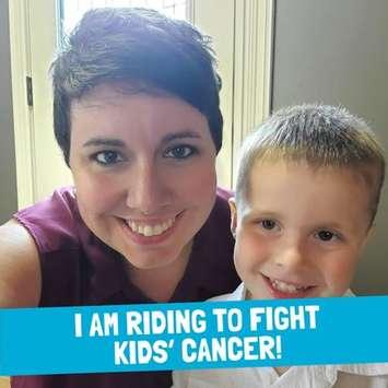Lori Neville and her son Oliver. (Photo courtesy of the Great Cycle Challenge website)