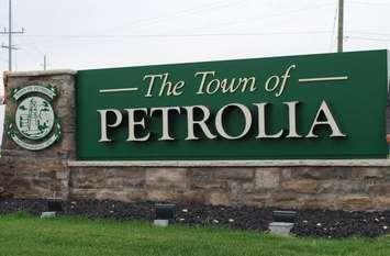 Town of Petrolia sign. Sept. 2014. (Photo by BlackburnNews.com)