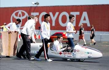 Northern Collegiate students participate in Shell Eco-Marathon. April, 2018 (Photo used with permission.)