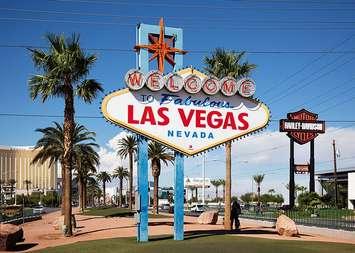 The Las Vegas sign. October 2015. (Photo by Thomas Wolf from Wikipedia)